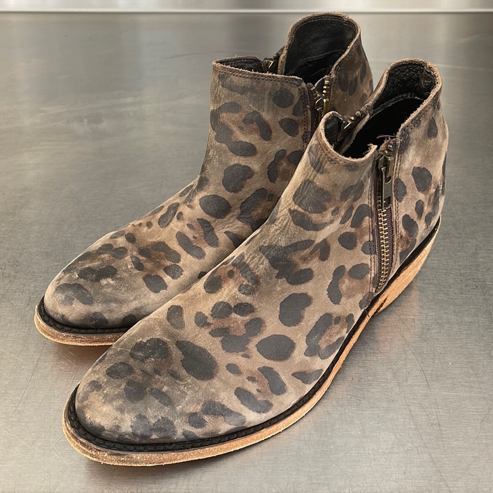 Liberty Black “leopard” leather boots. New with tags from Sundance.